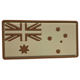 Australian Flag PVC Patch Light Tan