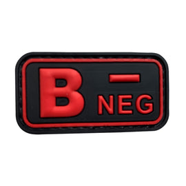 B NEG - Red - PVC Patch - Tactically Suited