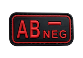 AB neg - Red - PVC Patch