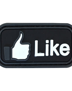 Like Button - Black and White - PVC Patch - Tactically Suited