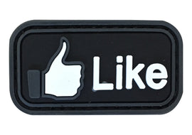 Like Button - Black and White - PVC Patch - Tactically Suited