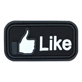 Like Button - Black and White - PVC Patch - Tactically Suited