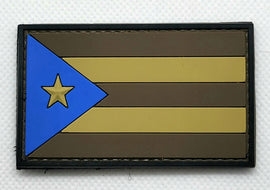 Puerto Rico Flag PVC Patch Coyote Tan
