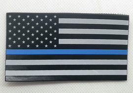 Reflective Thin Blue Line Flag - TPU