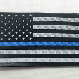 Reflective Thin Blue Line Flag - TPU
