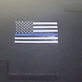 Reflective Thin Blue Line Flag - TPU