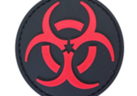 Round Biohazard - Red - PVC Patch - Tactically Suited