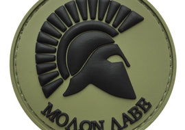 Round Molon Labe - OD Green and Black - PVC Patch - Tactically Suited