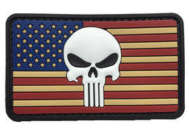 US Flag with Punisher - PVC Patch - Tactically Suited