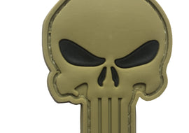 Skull Cut Out PVC Patch Black Eyes