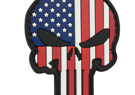 Patriot Punisher US Flag - Full Color - PVC Patch - Tactically Suited