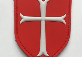 Knights Templar Crusaders Cross PVC Patch Red and White