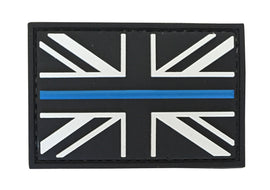 UK Flag PVC Patch with Thin Blue Line