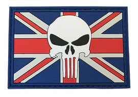 UK Flag with Punisher PVC Patch - Tactically Suited