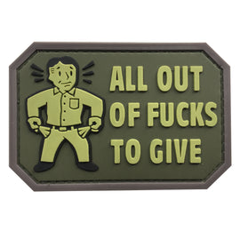 All Out of Fucks To Give PVC Patch Green