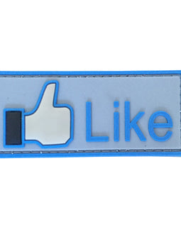 Like Button PVC Patch Blue