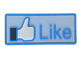 Like Button PVC Patch Blue
