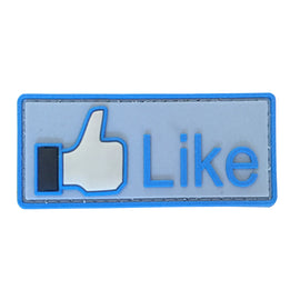 Like Button PVC Patch Blue