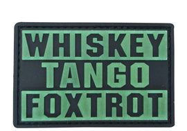 WHISKEY TANGO FOXROT PVC Patch Glow