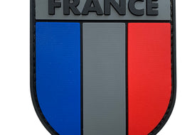 French Flag Shield PVC Patch