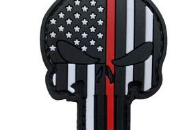 Patriot Punisher Thin Red Line Flag - PVC Patch - Tactically Suited