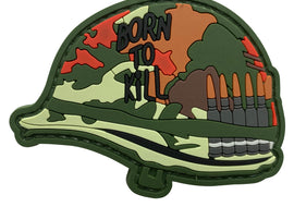 Born to Kill Helmet PVC Patch Camo