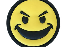Angry Smiley PVC Patch Yellow