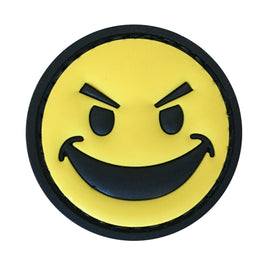 Angry Smiley PVC Patch Yellow
