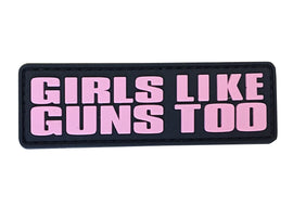 Girls Like Guns Too PVC Patch Pink