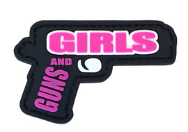 Guns and Girls PVC Patch Pink