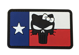 Texas Flag with Tactical Kitty Skull - PVC Patch