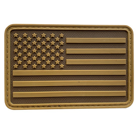 3D US Flag Forward PVC Patch Coyote Tan - Tactically Suited