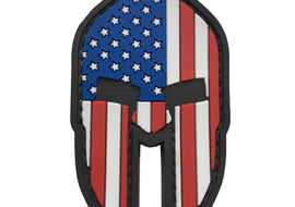 Spartan Helmet US flag PVC Patch Full Color