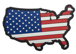 US Flag Map PVC Patch