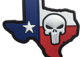 Texas Map with Tactical Skull - PVC Patch