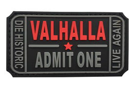 Valhalla Admit One, Die Historic, Live Again PVC Patch Black