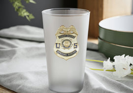 CGIS Badge - Frosted Pint Glass, 16oz