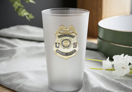 CGIS Badge - Frosted Pint Glass, 16oz