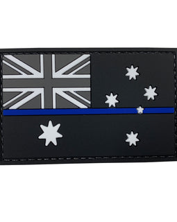 Australian Flag PVC Patch with Thin Blue Line