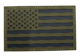 Reflective IR US Flag - OD Green / Black - Tactically Suited