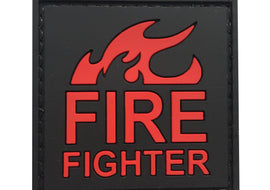 Fire Fighter - Black and Red - PVC Patch - Tactically Suited