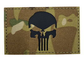 Reflective Fabric Skull Patch Multicam