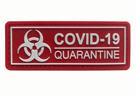 COVID-19 Quarantine PVC Patch Red - Tactically Suited