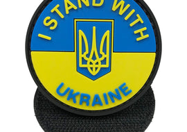 I STAND WITH UKRAINE FLAG ENBLEM PVC PATCH