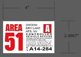 Area 51 Parking Pass Sticker - Tactically Suited