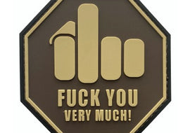 Middle Finger Fuck You Very Much PVC Patch