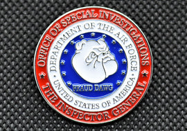 AFOSI Fraud Dawg Circular Lapel Pin - Tactically Suited