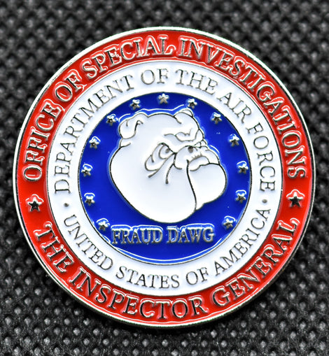 AFOSI Fraud Dawg Circular Lapel Pin - Tactically Suited