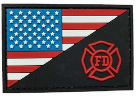 US Flag with FD PVC Patch Full Color - Tactically Suited