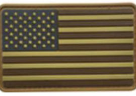 US Flag Forward PVC Patch Coyote